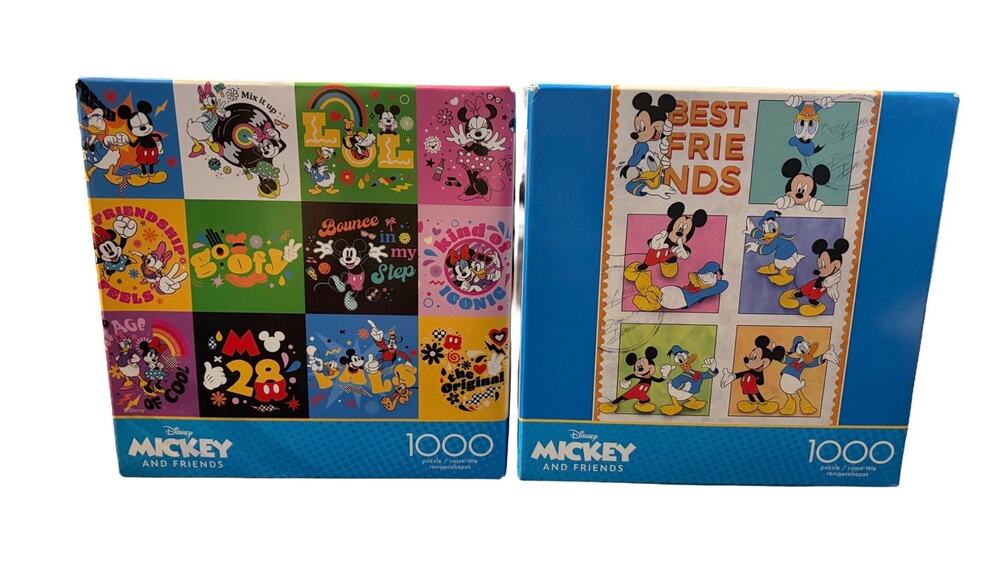 Disney Mickey & Friends 1000 Piece Puzzles Lot of 2 Best Friends Ceaco New
